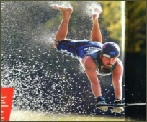 photo of wakeboarder Royal Tee Weiseman barefoot jumping, cable operator @BSR