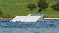 photo of wakeboarder at The Spin Cable Park in Belgium